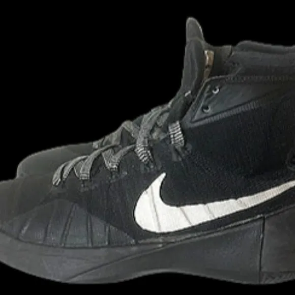 Nike Zoom Hyperdunk  Black &amp; White Athletic Shoes SZ 5Y *Rare*