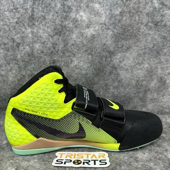 Nike Zoom Javelin Elite 3 Track Shoes Mens Size 9.5 Black Volt DV9193-001 Spikes