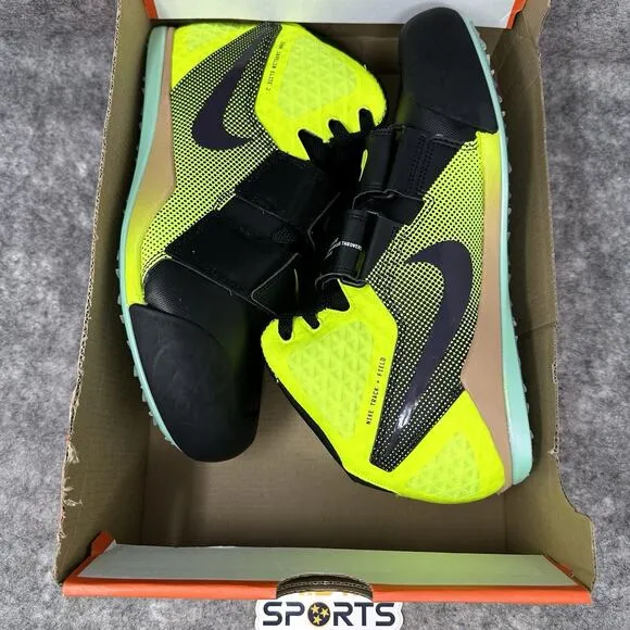 Nike Zoom Javelin Elite 3 Track Shoes Mens Size 9.5 Black Volt DV9193-001 Spikes