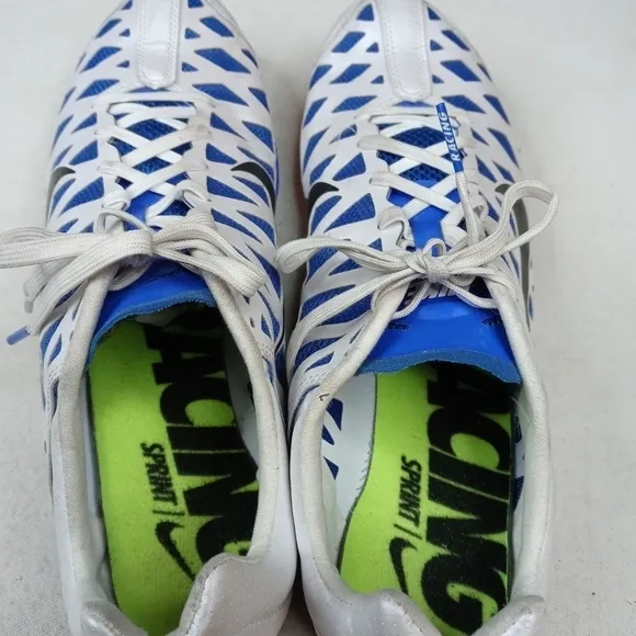 NIKE Zoom Maxcat 4 White Royal Blue Sprint Track S