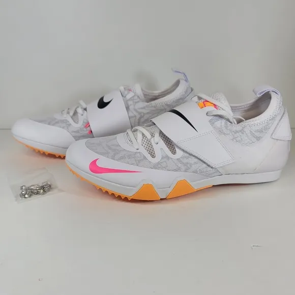 Nike Zoom Pole Vault Elite 3 Track Shoes AA1204-101 Spikes Included White rare