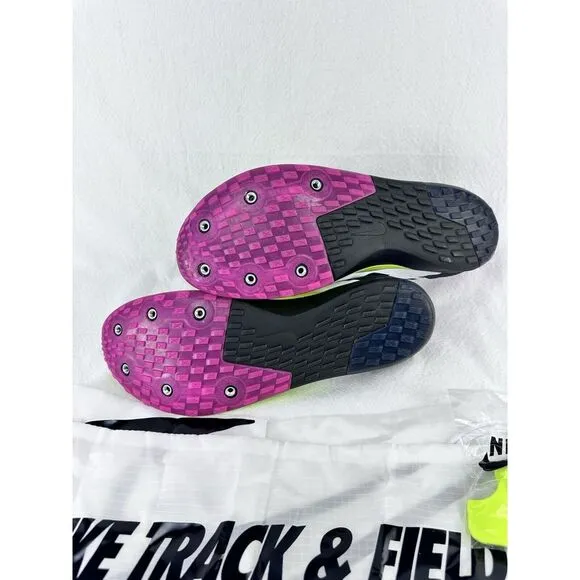 Nike Zoom Rival 6 Volt Hyper Pink XC Track Shoes Spikes Sneakers Size 10.5.   A4