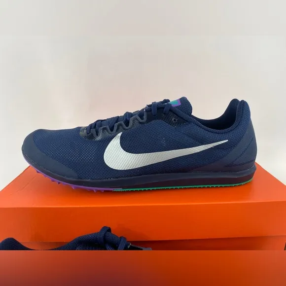 Nike Zoom Rival D 10 Obsidian Men's Track Spikes Shoes Blue Purple Tool &amp; Bag
