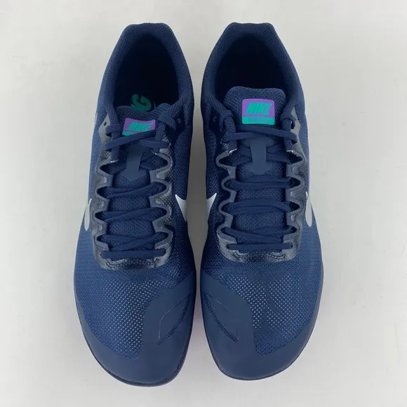 Nike Zoom Rival D 10 Obsidian Men's Track Spikes Shoes Blue Purple Tool &amp; Bag
