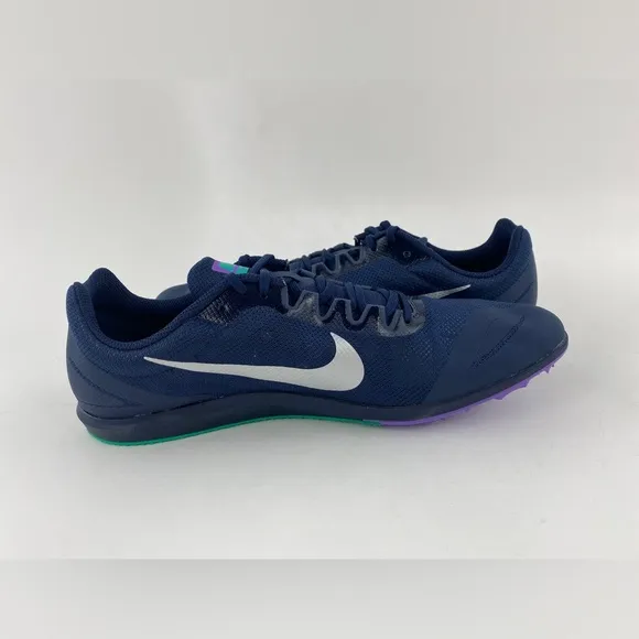 Nike Zoom Rival D 10 Obsidian Men's Track Spikes Shoes Blue Purple Tool &amp; Bag