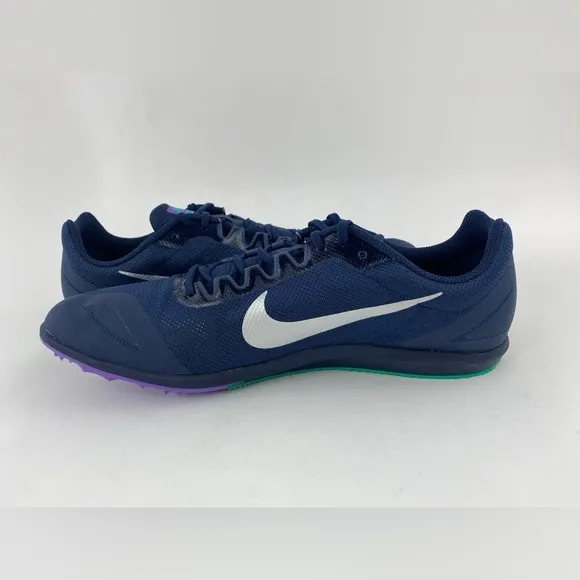 Nike Zoom Rival D 10 Obsidian Men's Track Spikes Shoes Blue Purple Tool &amp; Bag