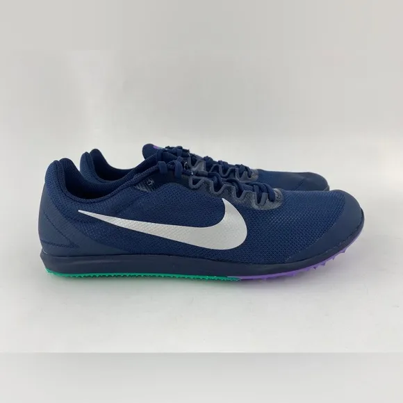 Nike Zoom Rival D 10 Obsidian Men's Track Spikes Shoes Blue Purple Tool &amp; Bag