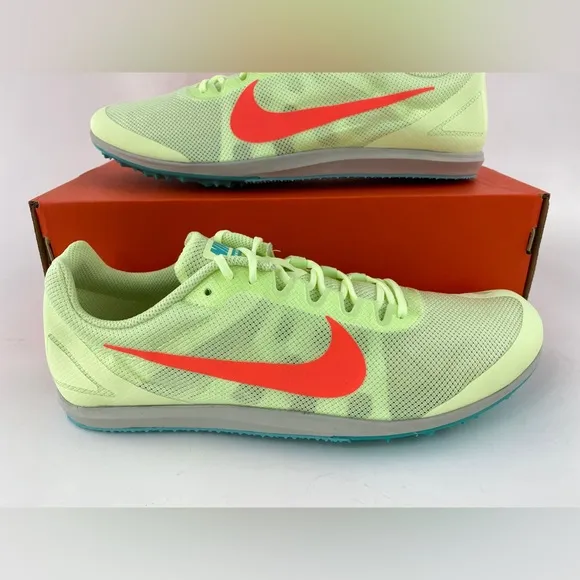 Nike Zoom Rival D 10 Volt Green Men's Track Spikes Shoes With Bag &amp; Tool