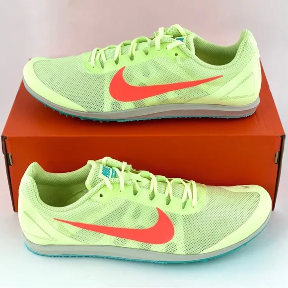 Nike Zoom Rival D 10 Volt Green Men's Track Spikes Shoes With Bag &amp; Tool