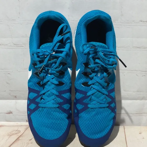 Nike Zoom Rival M 8 Men's Track Sprint Spike Shoes 806555-414 Blue Size 9.5
