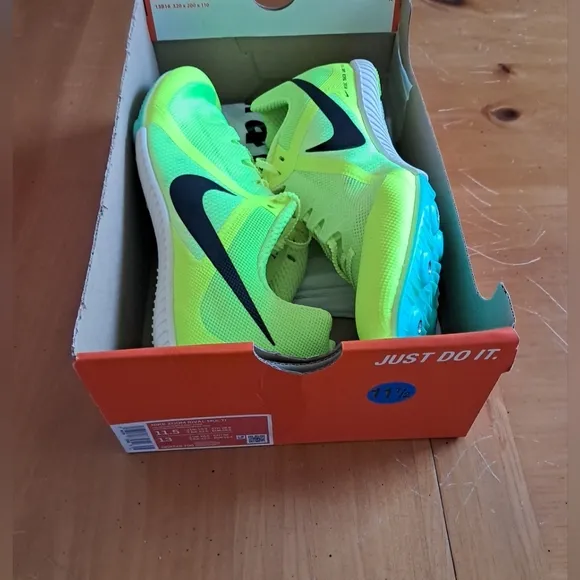 Nike Zoom Rival Multi Track &amp; Field Mens With Spikes &amp; Bag Size 11.5 New
