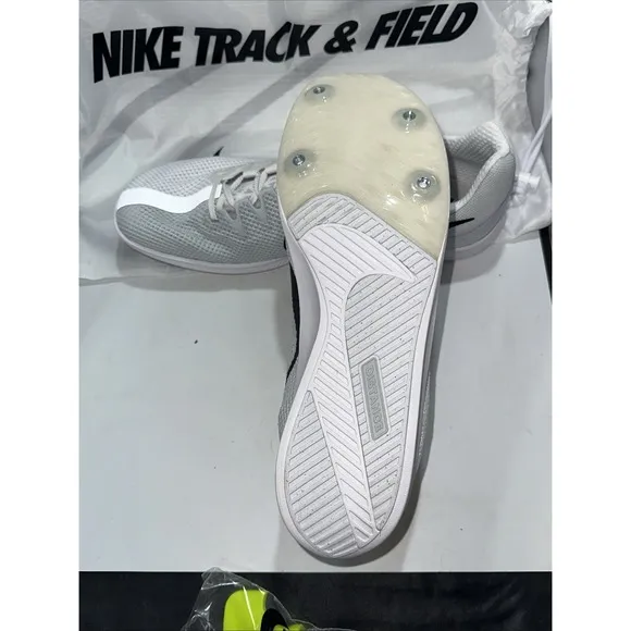 Nike Zoom Rival Shoes White Silver Black Track /Field Running Shoes,M-12/W13.5