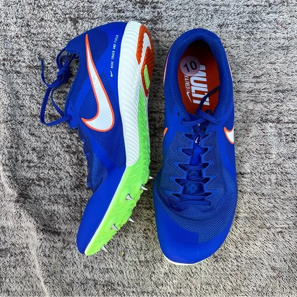 Nike Zoom Rival Track &amp; Field Shoes Blue Men’s Size 10 DC8749-401‎ - With SPIKES