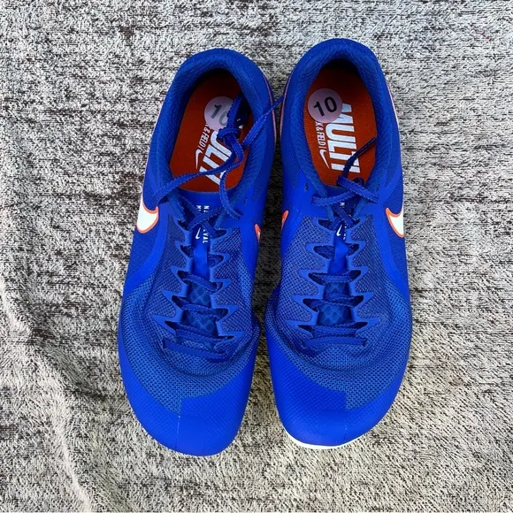Nike Zoom Rival Track &amp; Field Shoes Blue Men’s Size 10 DC8749-401‎ - With SPIKES