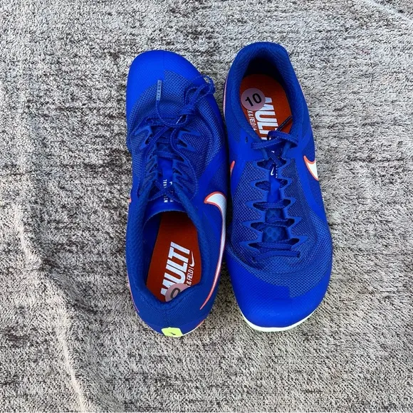 Nike Zoom Rival Track &amp; Field Shoes Blue Men’s Size 10 DC8749-401‎ - With SPIKES
