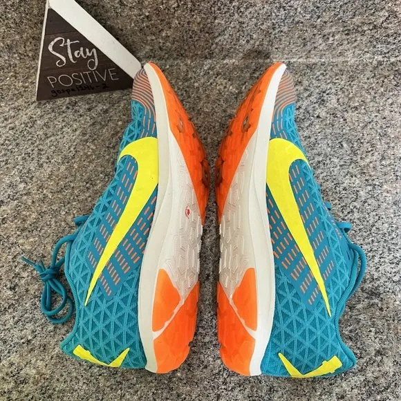 Nike Zoom Rival XC Oracle Aqua/Yellow/Orange Track Spikes/Bag AJ0851-300 Size 10