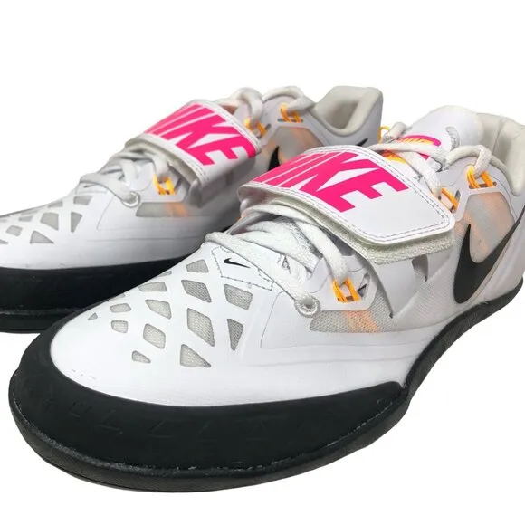 Nike Zoom Rotational 6 White Hyper Pink Mens Throwing Shoes Size 9 685131 102