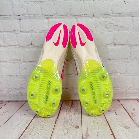 Nike Zoom Victory Sail Lemon Pink Track &amp; Field Spikes Shoes Men Sz 8 CD4385-101