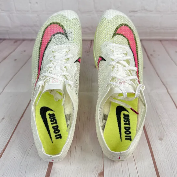 Nike Zoom Victory Sail Lemon Pink Track &amp; Field Spikes Shoes Size 12 CD4385-101