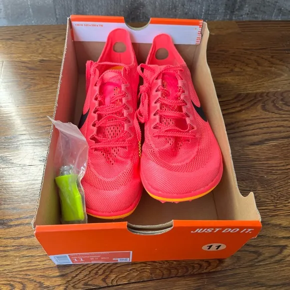 Nike Zoomx Dragonfly Hyper Pink Spike Track Shoes Mens Size 11 CV0400-600 No Lid