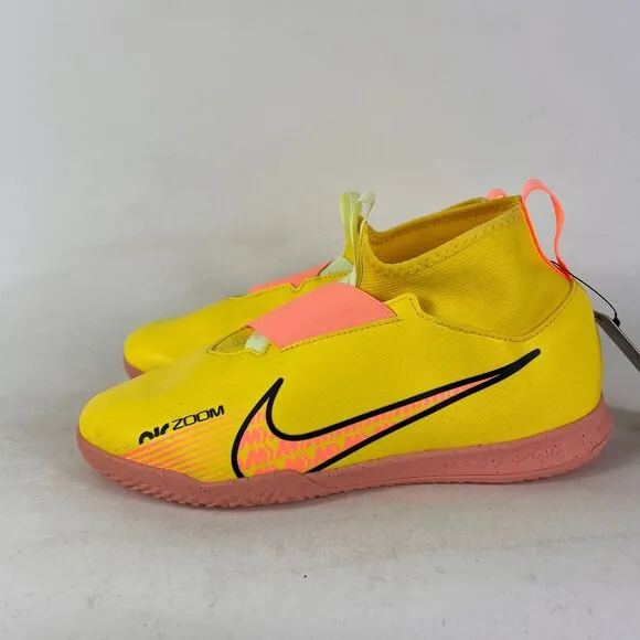Nike air Zoom mercurial Vapor 15 youth size 5.5 bright yellow peach athletic