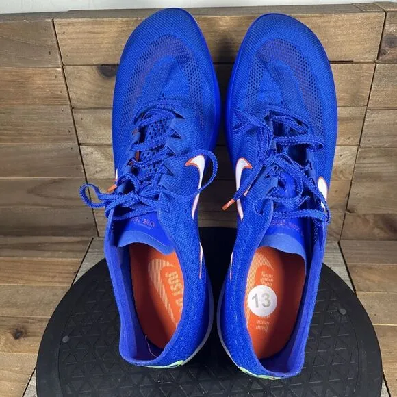 Nike Men’s Size 13 ZoomX DragonFly Track Spikes Blue Lace Up Shoes CV0400-400