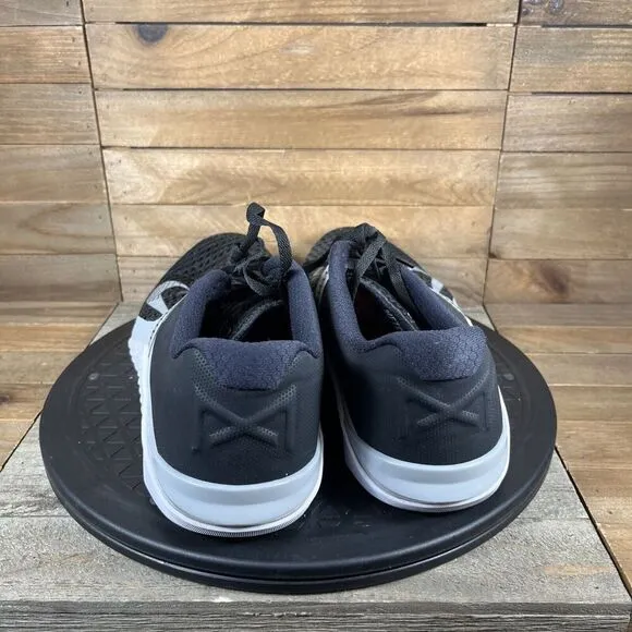 Nike Mens Size 8.5 Metcon 6 Cross Training Shoes Black White CK9388-010