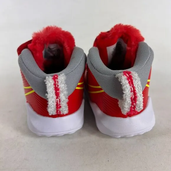 Nike team hustle D9 infant size 5 c red white lil td monster furry sneakers New