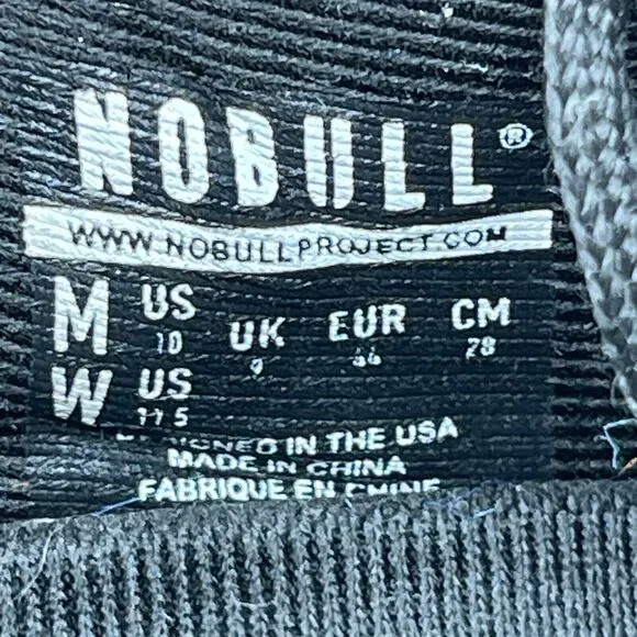 Nobull Shoes Mens Size 10 Black Canvas Training Crossfit Walking Comfort Sneaker