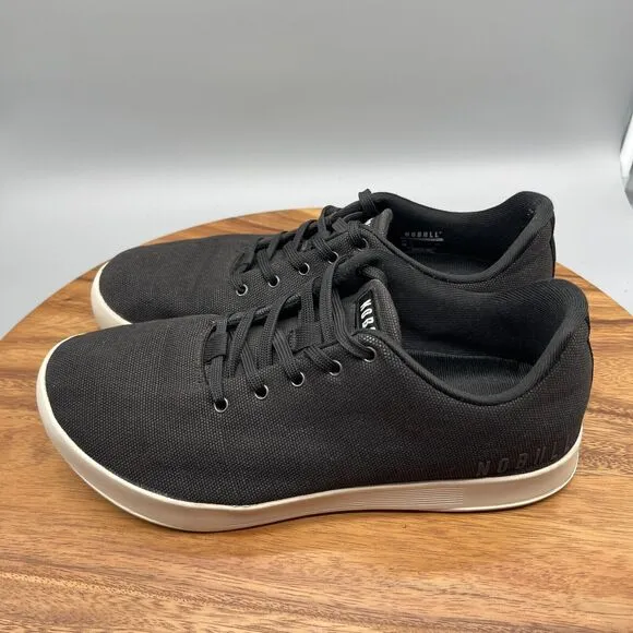 Nobull Shoes Mens Size 10 Black Canvas Training Crossfit Walking Comfort Sneaker