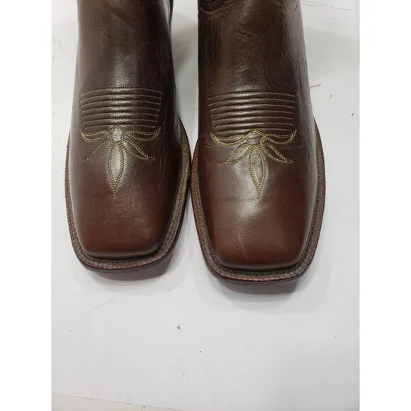 Nocona Western Leather Boots Size 10D Square Toe Pull On Style Number 0306/05