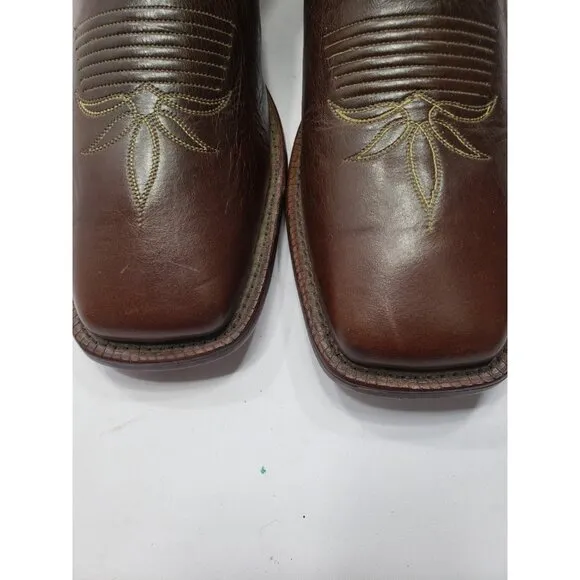 Nocona Western Leather Boots Size 10D Square Toe Pull On Style Number 0306/05