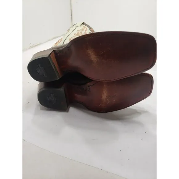 Nocona Western Leather Boots Size 10D Square Toe Pull On Style Number 0306/05