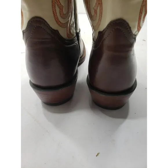 Nocona Western Leather Boots Size 10D Square Toe Pull On Style Number 0306/05
