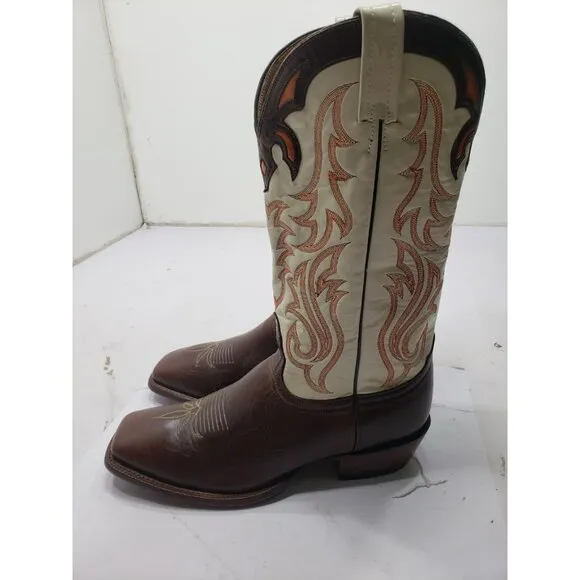 Nocona Western Leather Boots Size 10D Square Toe Pull On Style Number 0306/05