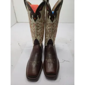 Nocona Western Leather Boots Size 10D Square Toe Pull On Style Number 0306/05
