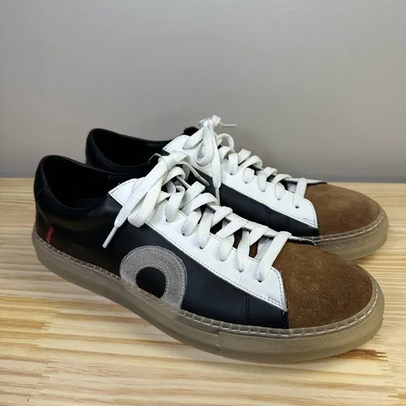 NWOB Men's Oliver Cabell low1 Orthopedic Black and Brown Sneakers