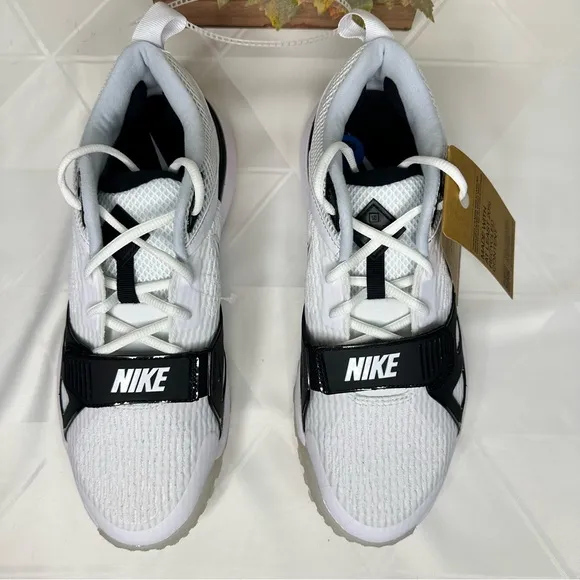 NWOB Nike Air Zoom Diamond Elite Turf White Baseball Shoes DZ0503-103 Size 10