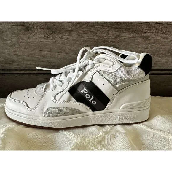 NWOB Polo Ralph Lauren MEN'S SHOES 9.5 Court Mid Pro Trainer