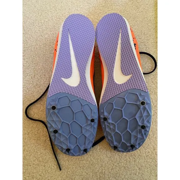 NWOT Nike Women's, Zoom Rival D 10 907566-800 Size 8.5, Track Shoes, Orange