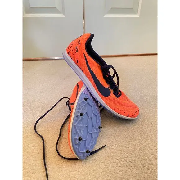 NWOT Nike Women's, Zoom Rival D 10 907566-800 Size 8.5, Track Shoes, Orange