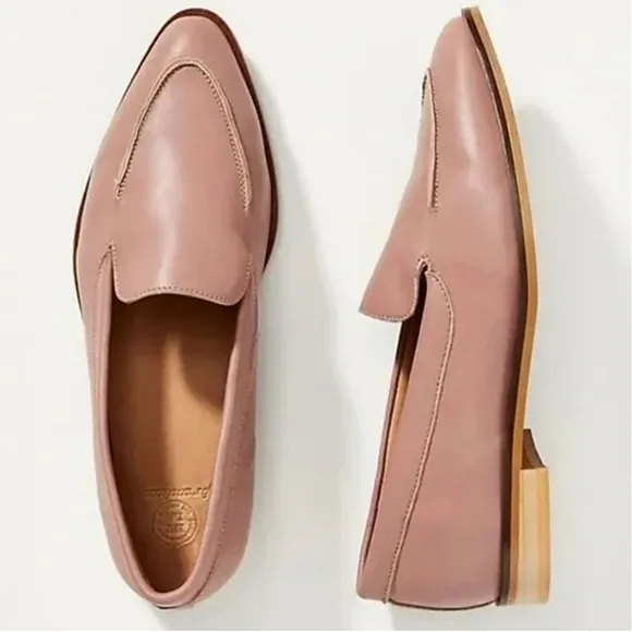 NWOT N.Y.L.A  Women's Pink Leather Loafers, Sz 7 , Super Soft