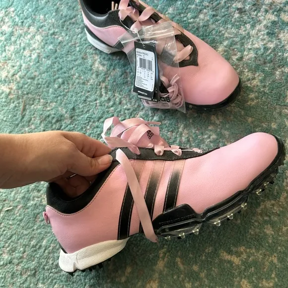 NWT Adidas 2012 Signature Paula 2.0 Womens Golf Shoes - Pale Pink/Black Size 9