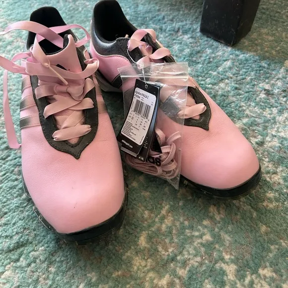 NWT Adidas 2012 Signature Paula 2.0 Womens Golf Shoes - Pale Pink/Black Size 9