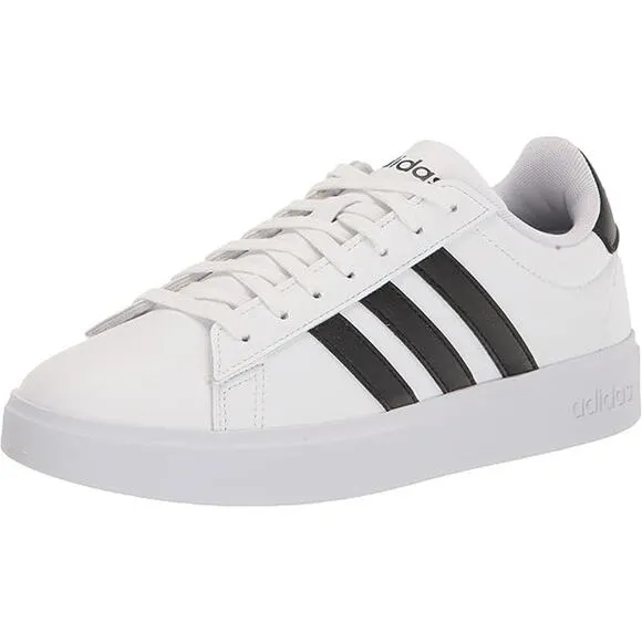 NWT adidas Men's Grand Court 2.0 Tennis Shoe, white/black-Size 11