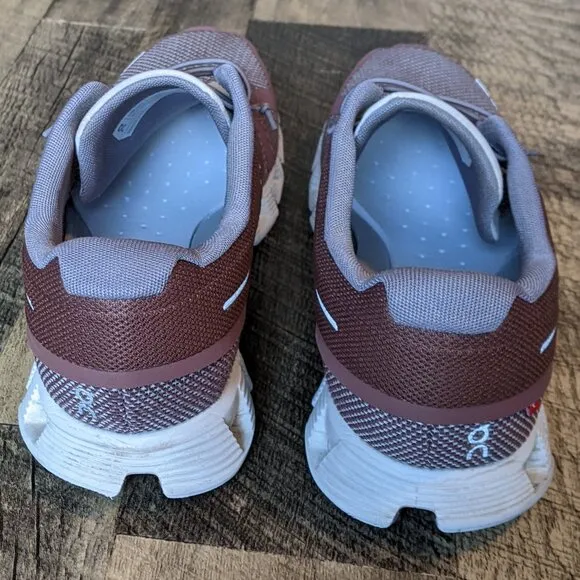 On Cloud Running Shoes Brown Red Rust Color