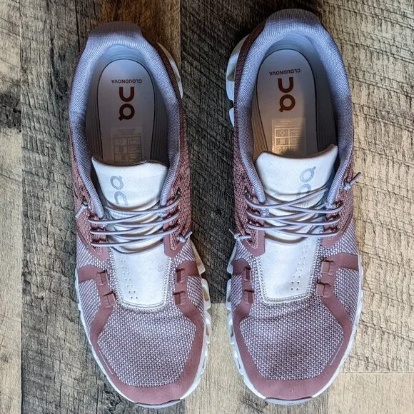 On Cloud Running Shoes Brown Red Rust Color