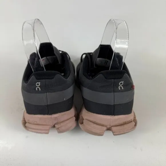 On Cloudflow Athletic Sneakers Women's 8.5 Black Lace Up Low Top Running Shoes