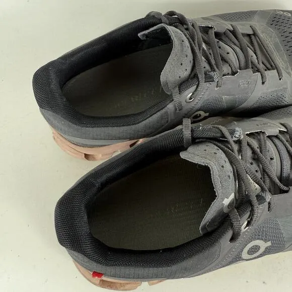On Cloudflow Athletic Sneakers Women's 8.5 Black Lace Up Low Top Running Shoes