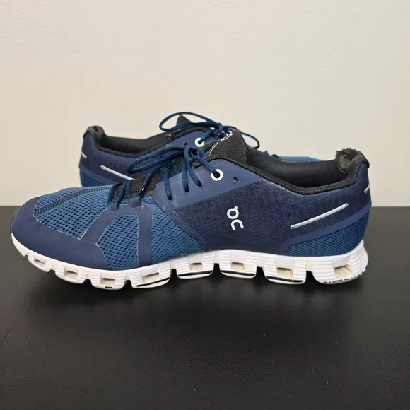 On Shoes Mens Size 10 Midnight Blue Cloud 5 Performance Running Run Gym Logo